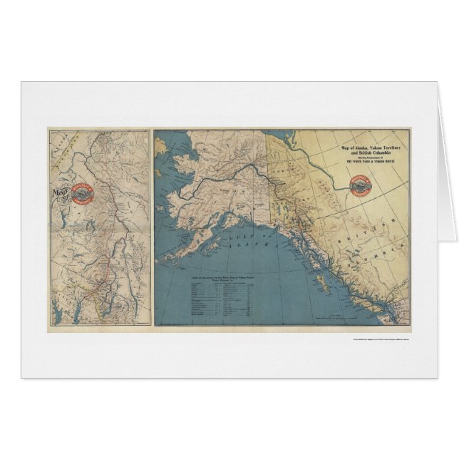 Carte 1904 de l'Alaska de territoire de Yukon (Devant horizontal)