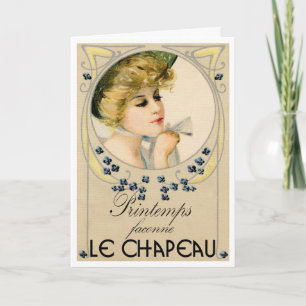 CARTE 1910 MILLINERY "PICTURE POSTCARD" EN FRANÇAIS