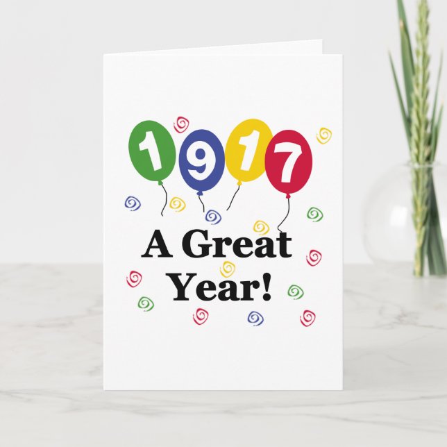 Carte 1917 un anniversaire de grande année (Devant)