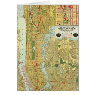 Carte 1918 centrale de chemin de fer de New York