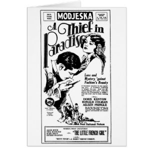 Carte 1925 d'annonce de film de Doris Kenyon