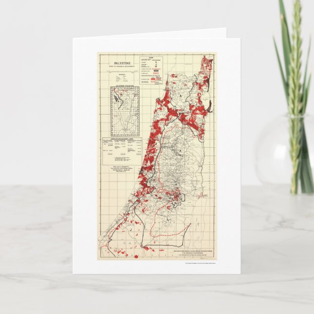 Carte 1949 de village de la Palestine (Devant)