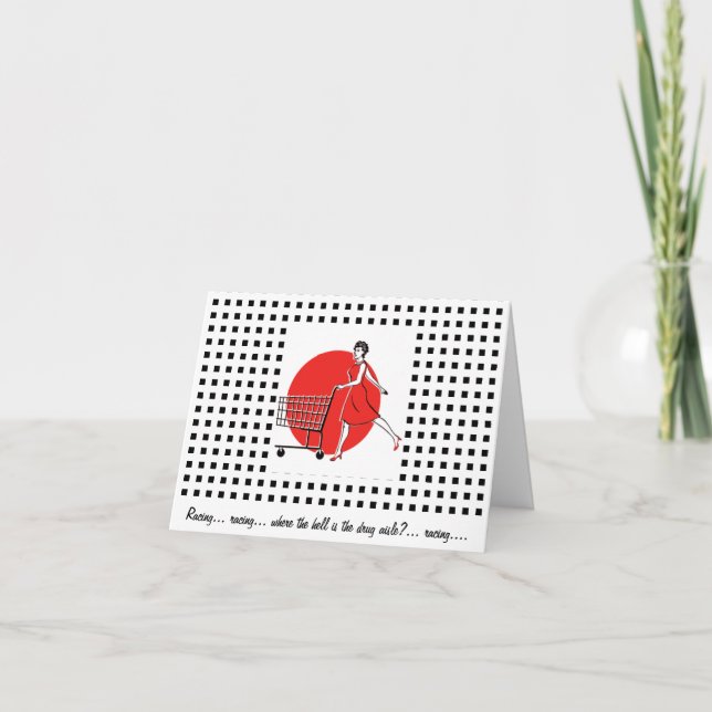 Carte 1950s Retro Housewoman Card ~ Personnaliser! (Devant)