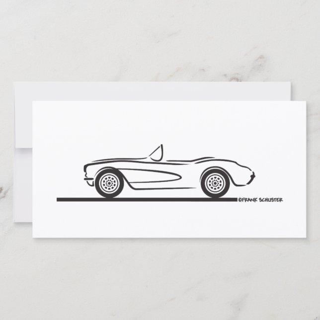 Carte 1956 1957 Chevrolet Corvette (Devant)