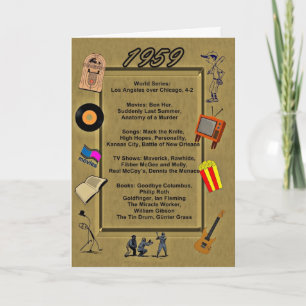 Carte 1959 Great Events Birthday Card