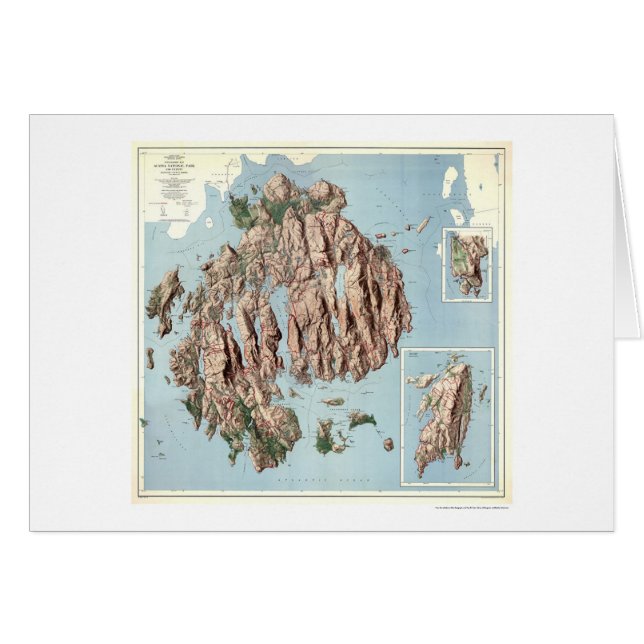 Carte 1960 de parc national d'Acadia (Devant horizontal)