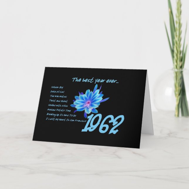 Carte 1962 Anniversaire - La meilleure année jamais pass (Devant)