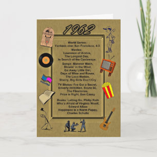 Carte 1962 Great Events Birthday Card