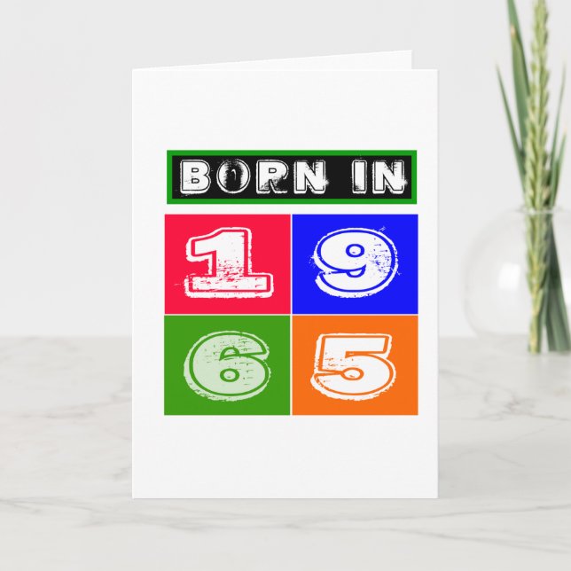 Carte 1965 conceptions d'anniversaire (Devant)