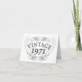 Carte 1971 Vintage aux ailes