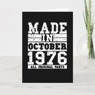 Carte 1976 Anniversaire octobre Vintage Discours