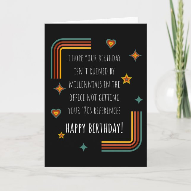 Carte 1980's Happy Birthday Retro Funny Best Friend (Devant)