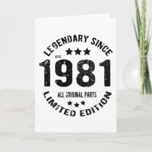 Carte 1981 Vintage Birthday