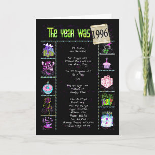 Carte 1996 Anniversaire Fun Facts