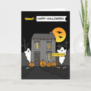 Carte 19 Auto-isolement Maison Éffrayante Halloween
