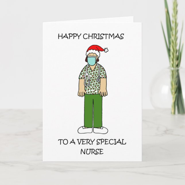 Carte 19 Joyeux Noël à l'infirmière (Devant)