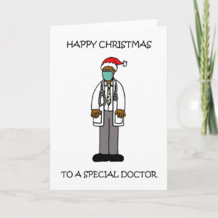 Carte 19 Joyeux Noël Africain Américain Homme Docteur