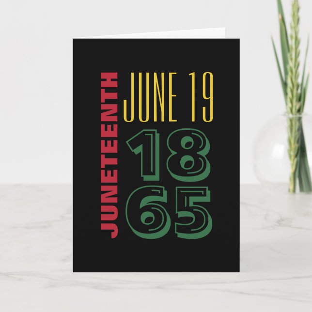 Carte 19 juin 1865 Typographie Histoire noire (Devant)