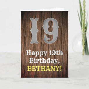 Carte 19e anniversaire : Pays inspiré par l'Ouest Look, 