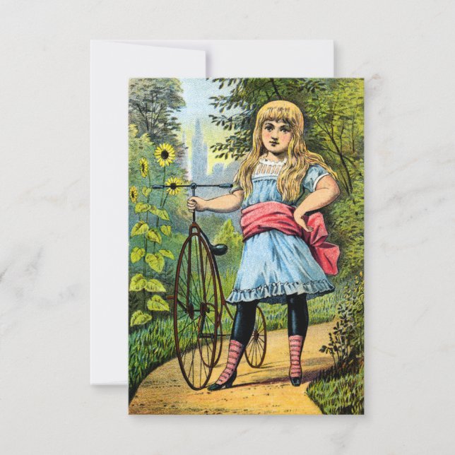 Carte 19e C. Girl and her Tricycle (Devant)
