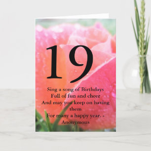 Carte 19ème Anniversaire
