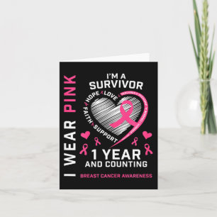 Carte 1 an Cancer Libre Maman Pink Sensibilisation Danse