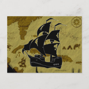 Carte #1, bateau déchiré en lambeaux de pirate