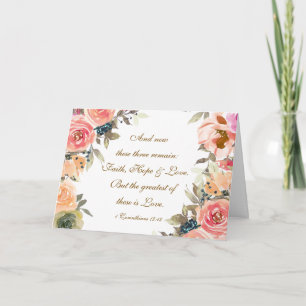 Carte 1 Corinthiens 13:13 Foi Espoir Amour Bible Verse