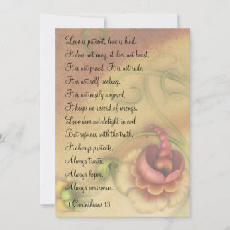 Carte 1 Corinthiens 13 L'amour est Patient Mini Prints