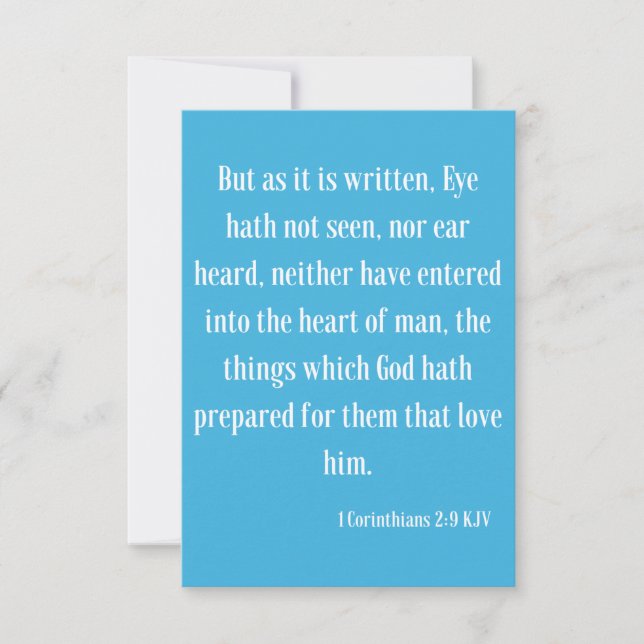 Carte 1 Corinthiens 2:9 KJV Bible Écriture Salutation (Devant)
