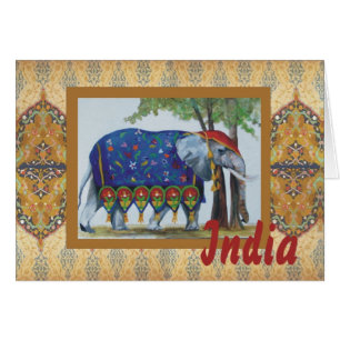 Carte #1 d'éléphant de l'Inde