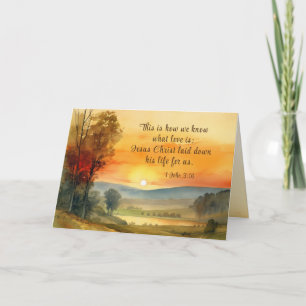 Carte 1 Jean 3:16 Jésus nous a donné sa vie
