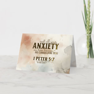 Carte 1 Pierre 5:7 Posez votre anxiété sur lui Bible Ver
