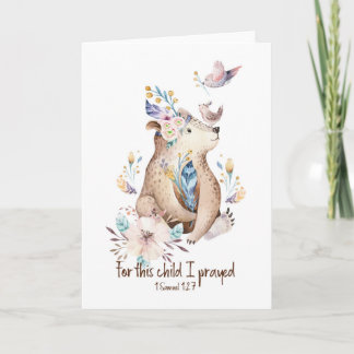 Carte 1 Samuel 1:27 Christian Nouveau Baby Shower Card