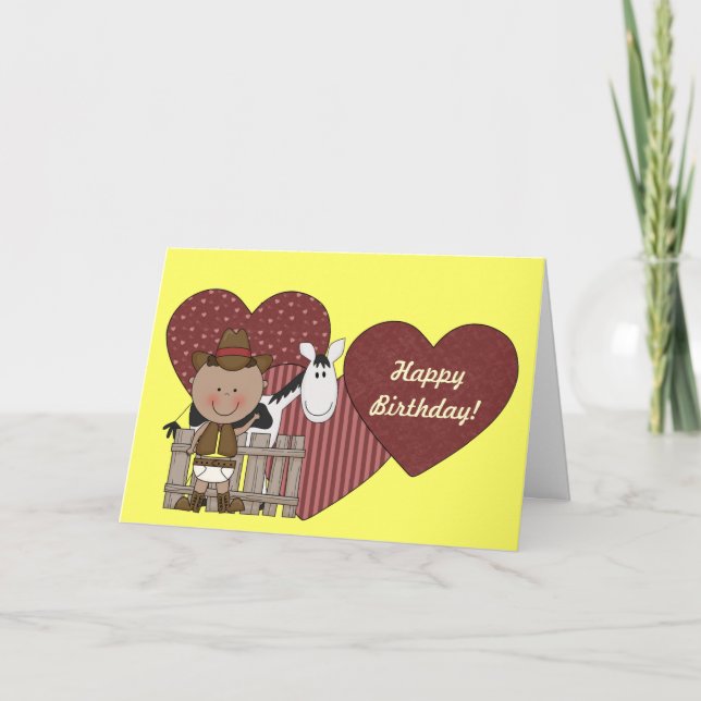 Carte 1er 2e 3e anniversaire Ethnic Toddler Boys (Devant)