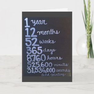 Carte 1er ANNIVERSAIRE À MON AMOUR "POUR LE RESTE DE NOS