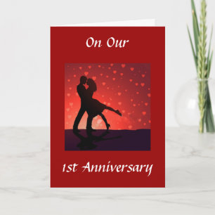 Carte **1er ANNIVERSAIRE** DANSE POUR LE RESTE DE NOTRE 