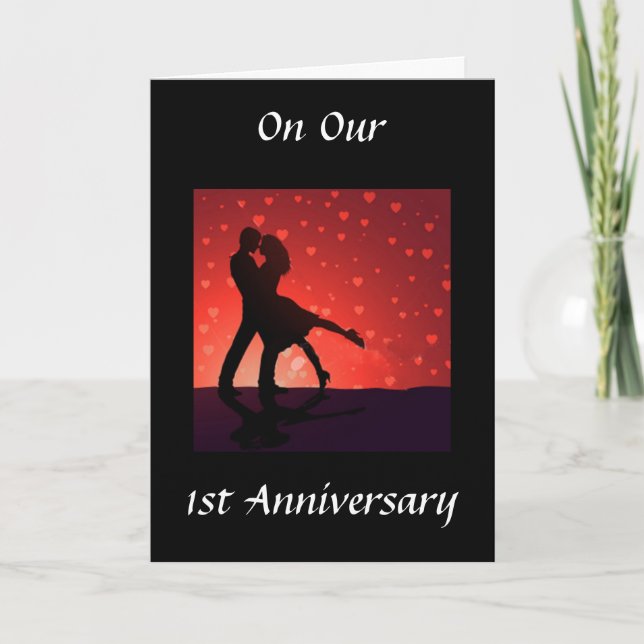 Carte **1er ANNIVERSAIRE** DANSE POUR LE RESTE DE NOTRE  (Devant)