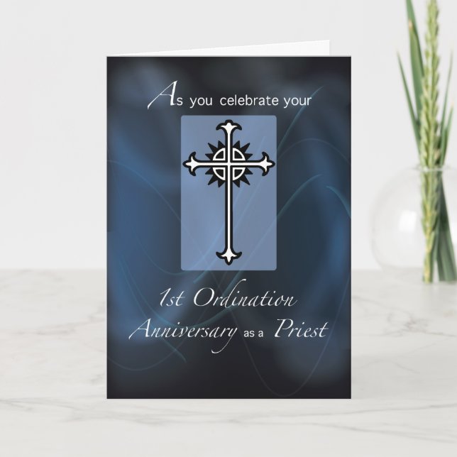 Carte 1er anniversaire de l'Ordination du prêtre (Devant)
