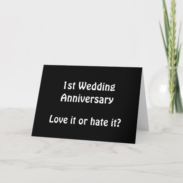 Carte 1er anniversaire de mariage (Devant)