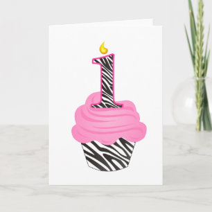 Carte 1er anniversaire Diva Cupcake