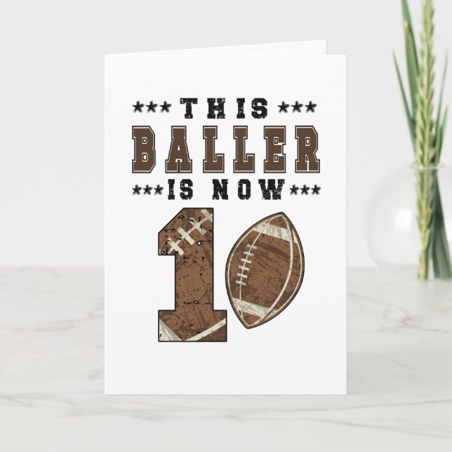 Carte 1er Anniversaire Joueur de football 1 An Garçon (Devant)