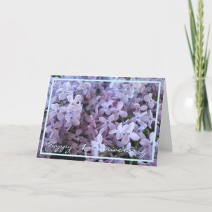 Carte 1er Anniversaire Mariage Souhaite Lilac Elegant