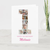 1er Anniversaire Numéro 1 Collage photo Personnali