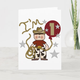 Carte 1er Cowboy Tshirts et cadeaux d'anniversaire