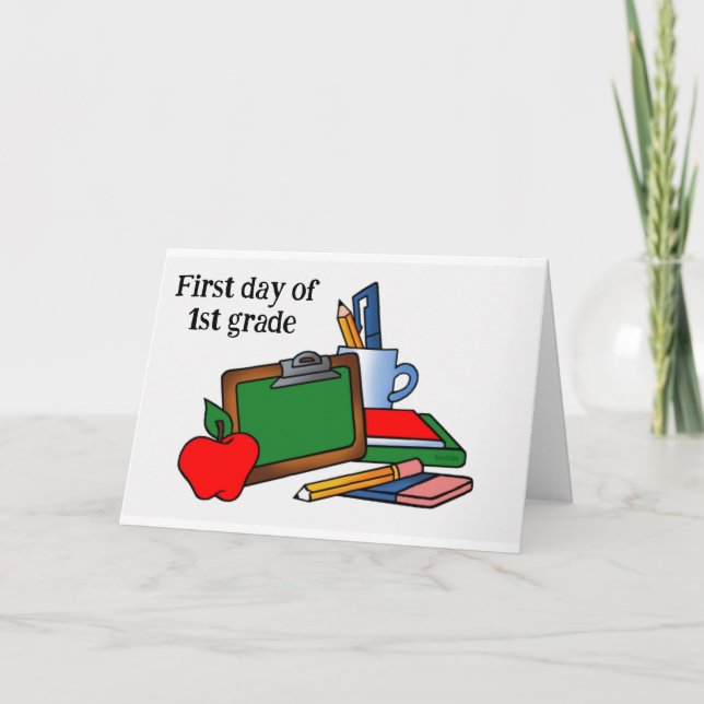 Carte *1er JOUR DE PREMIÈRE CLASSE" (Devant)