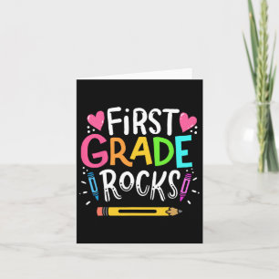 Carte 1ère année Cadeau enseignant 1ère année Rock