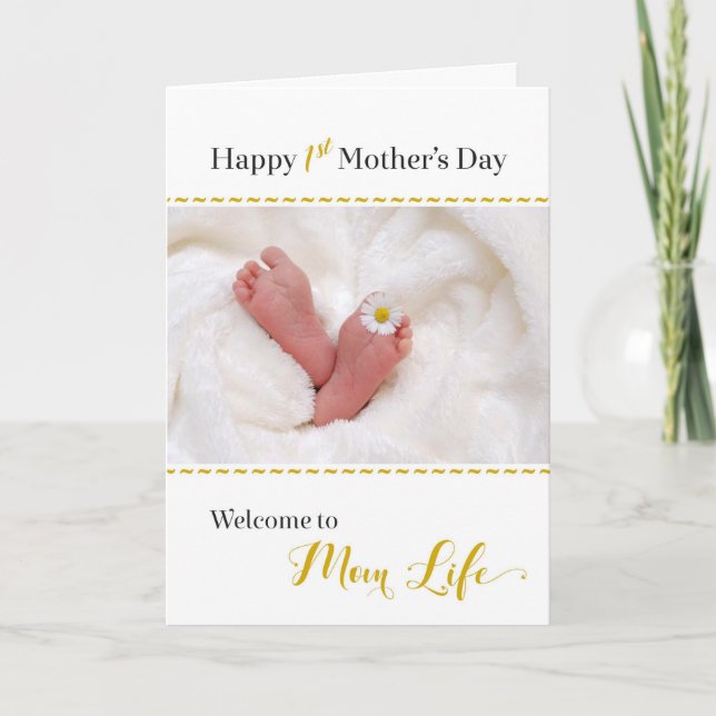 Carte 1ère Fête des Mères - Bienvenue à Maman Vie (Devant)