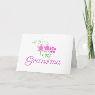 Carte 1ère Fleurs Grandma-Rose