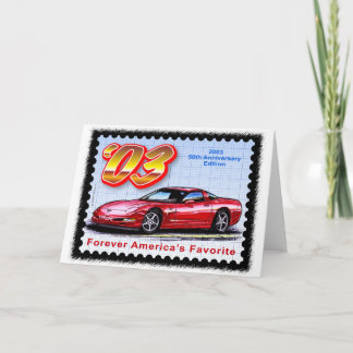 Carte 2003 cinquantième anniversaires Corvette